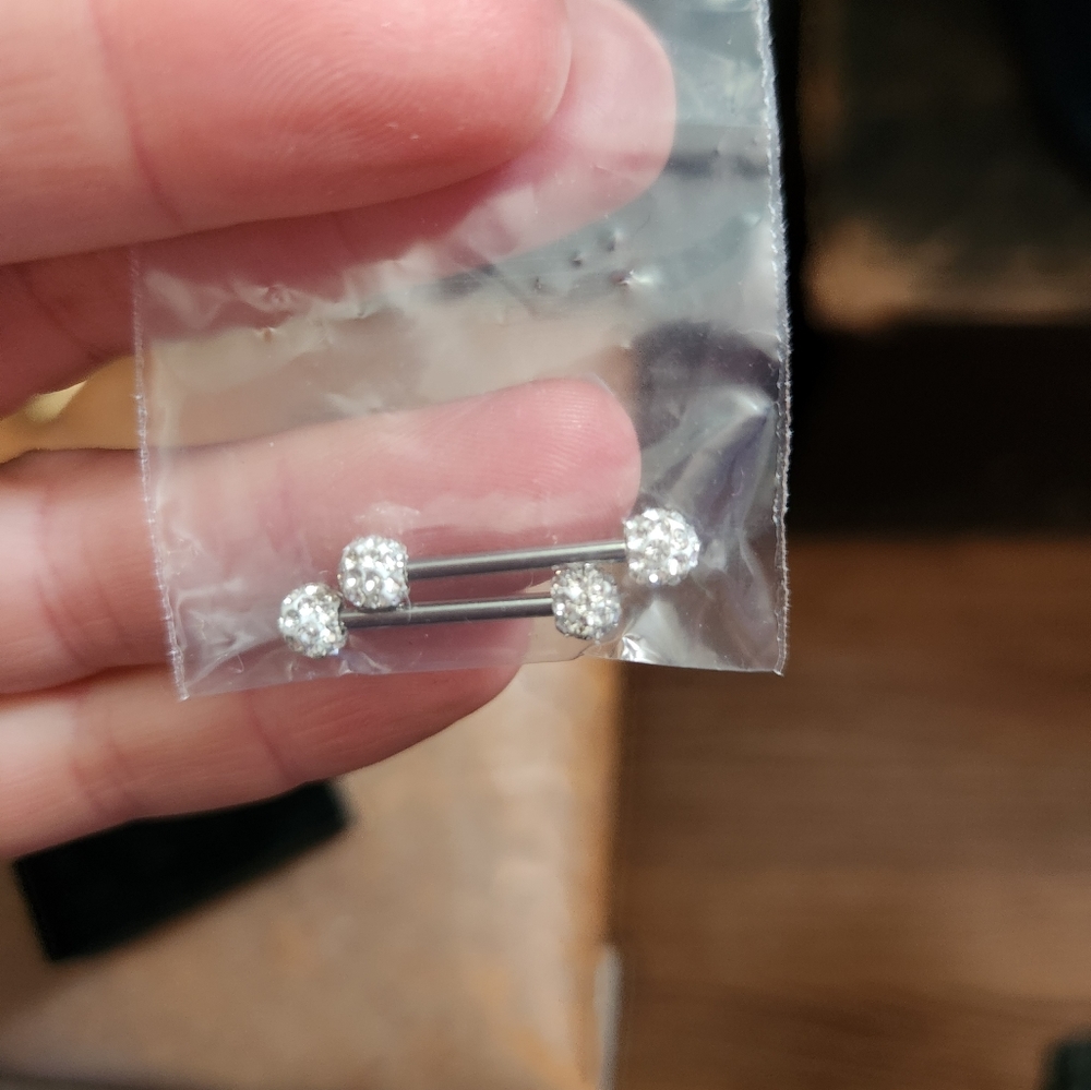 14g nipple rings/earrings